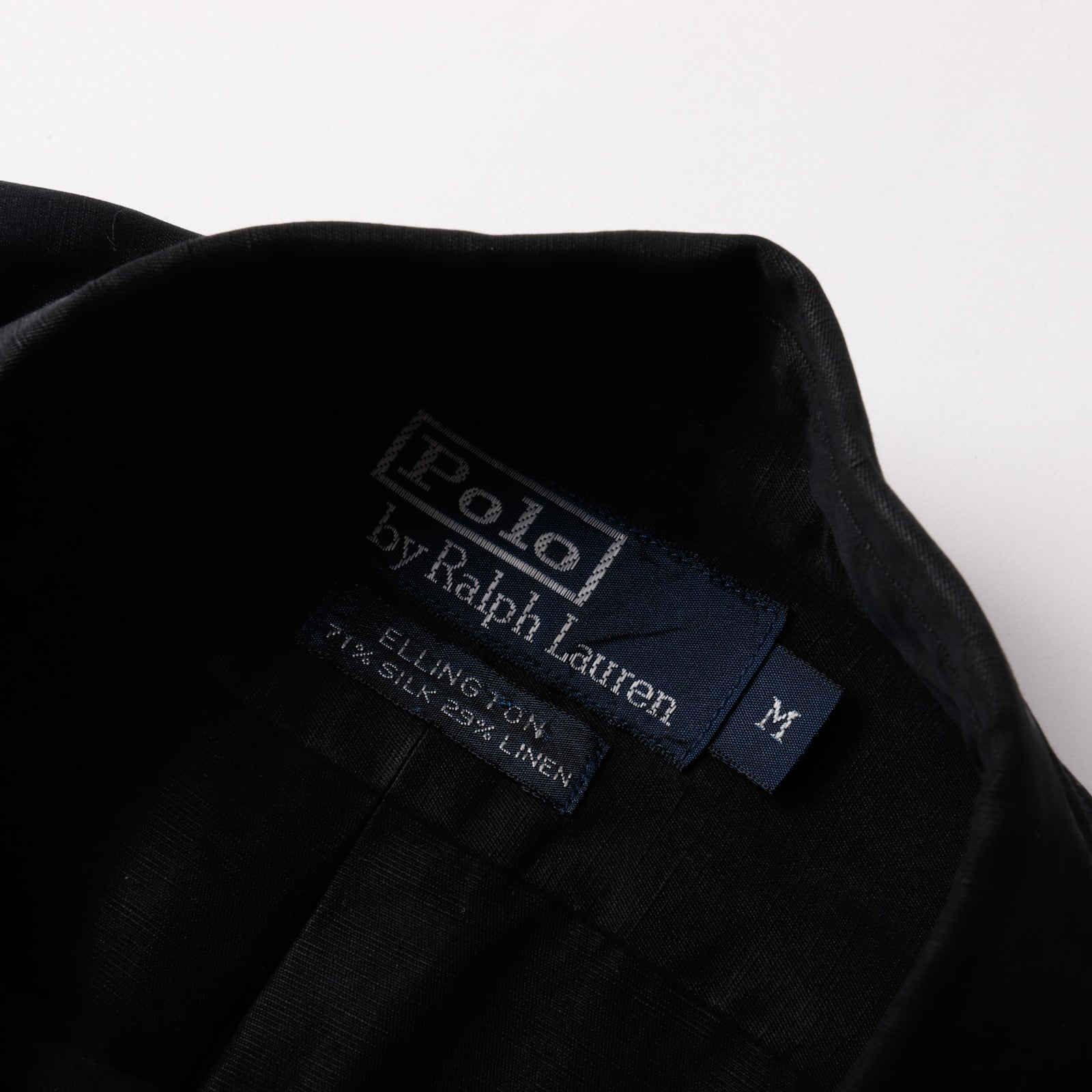 極美品】80s Ralph Lauren special silk linen shirt Black big size