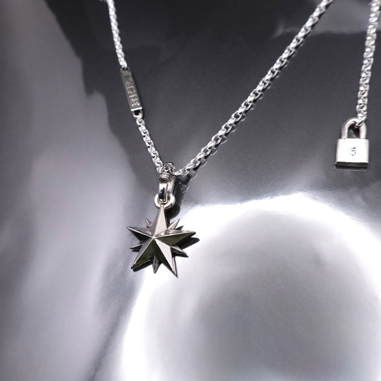 10P STAR #1 NECKLACE with GODSIZE® I.D. TAG / 10ピークススター #1 ネックレス ゴッドサイズ® I.D.タグ