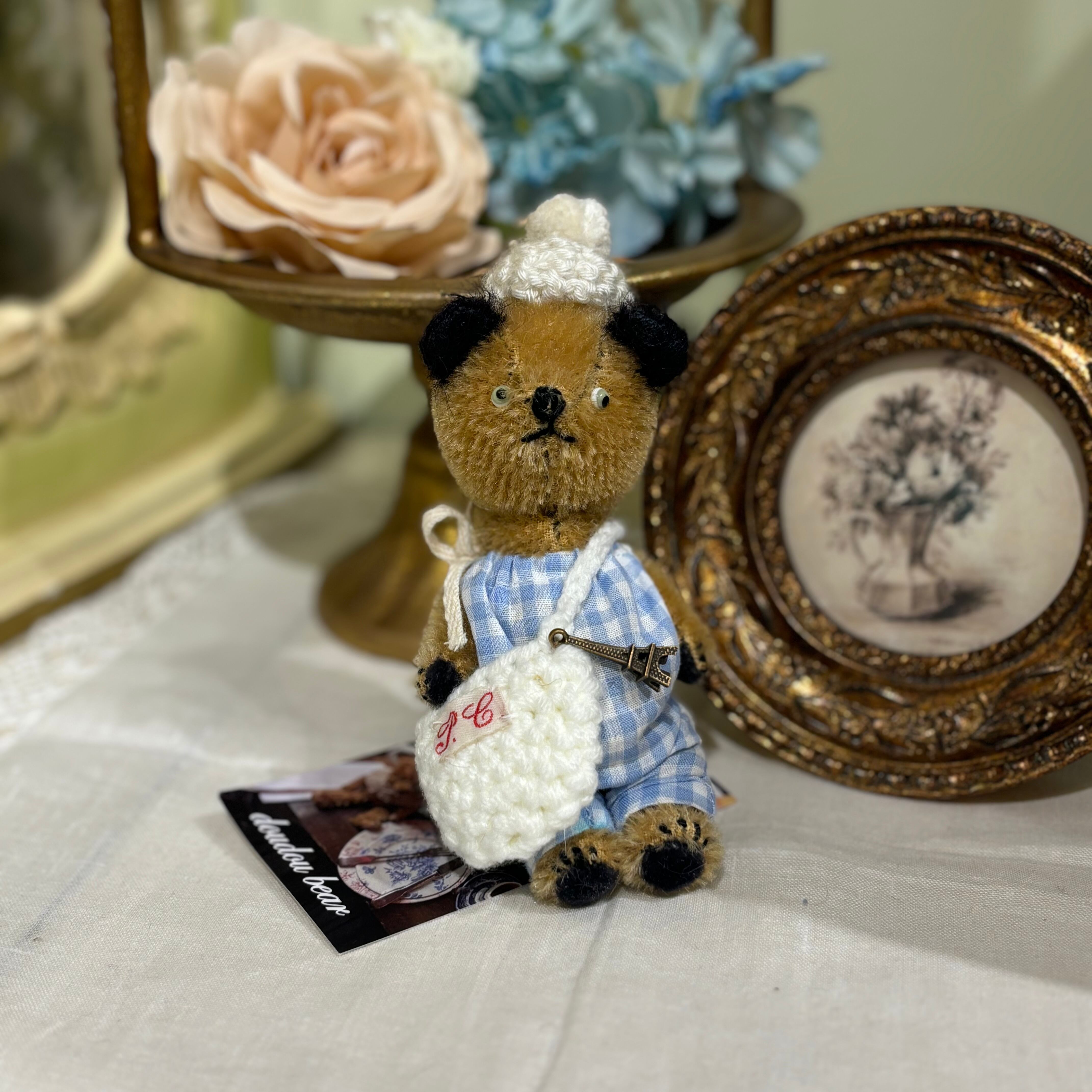 sold※ 作家様作品 doudou bear ベア 黒耳 ミニ ニット帽 | Pay ID