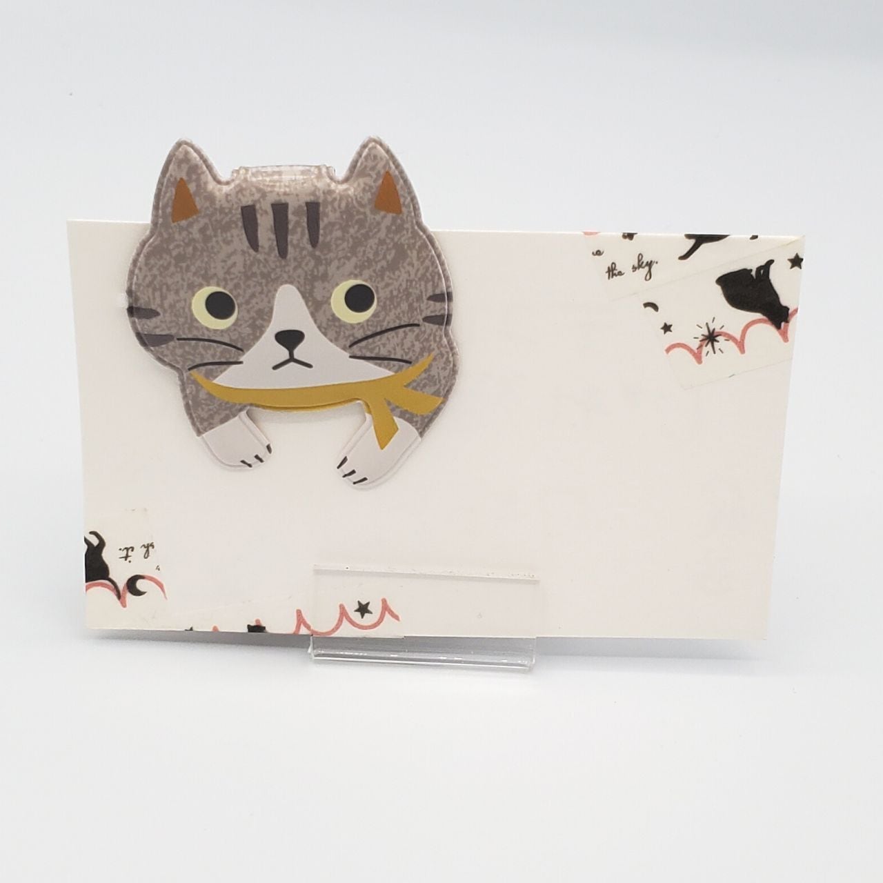 猫のマグネットクリップ(2) サバ白ネコ | 猫雑貨・チョークアート