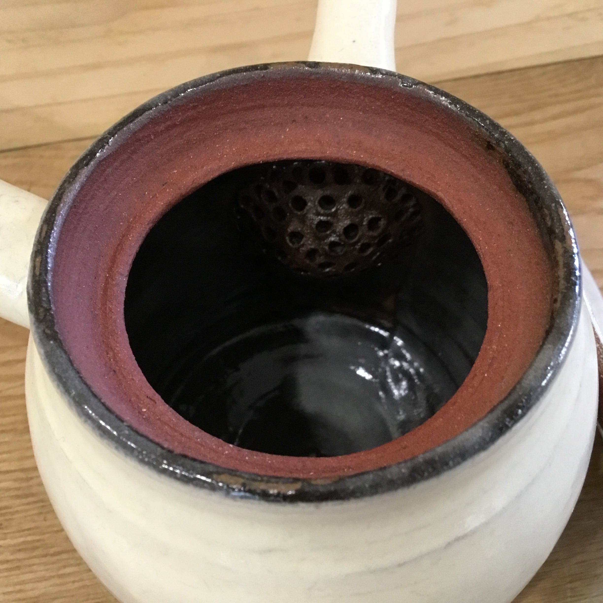 笠間焼 粉引急須 新井倫彦作 | 趣味の園芸と陶器山竹