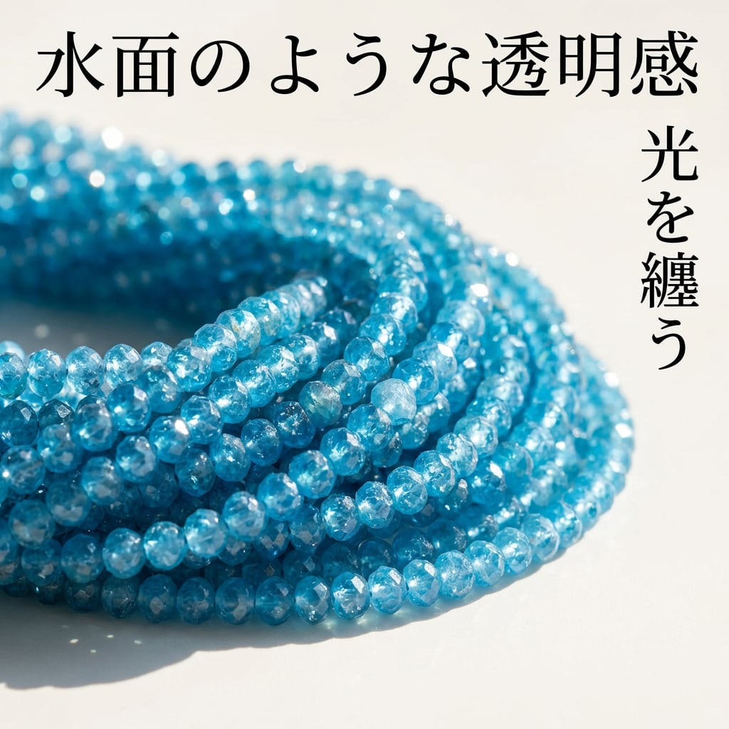 アパタイト ボタン 青 4.1㎜ | K0051