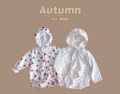 韓国子供服 / Mybebe / ワッフルレーススーツ (ボネット付き) / ベビー *S~Ⅿ*