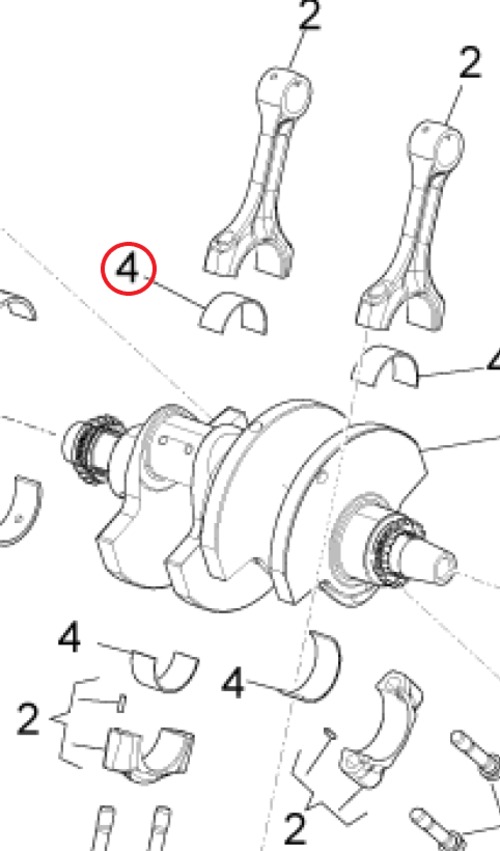 Aprilia 17～23 RSV4/Tuono 1000 /1100 Connecting rod half-bearing 2A0008370B,V,G,