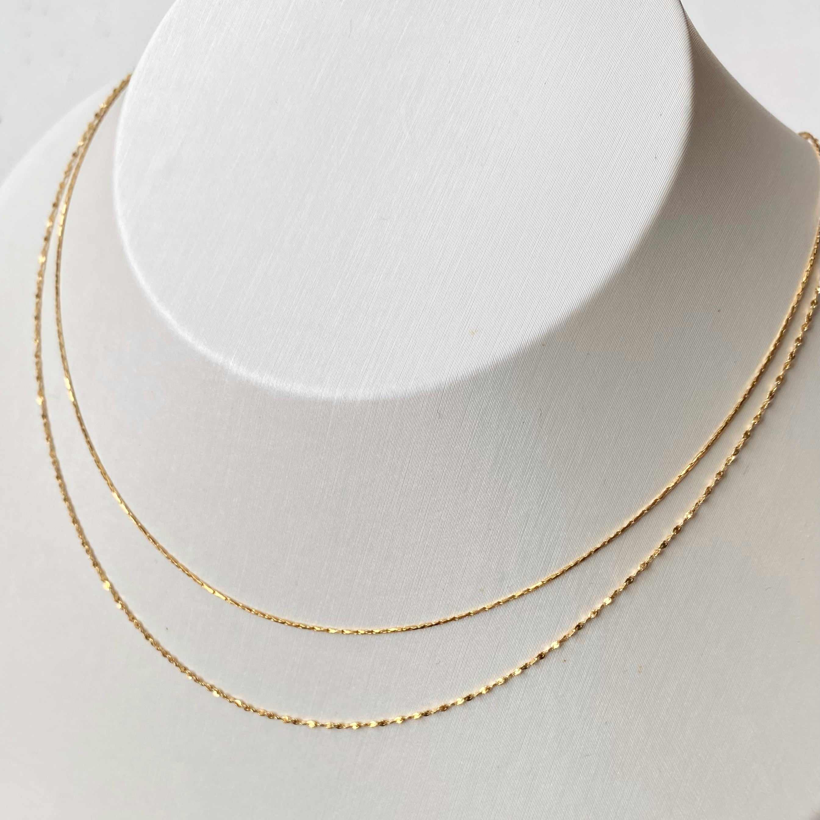 0.8mm×0.6mm ベーシック レイヤード ネックレス MN784 | emu