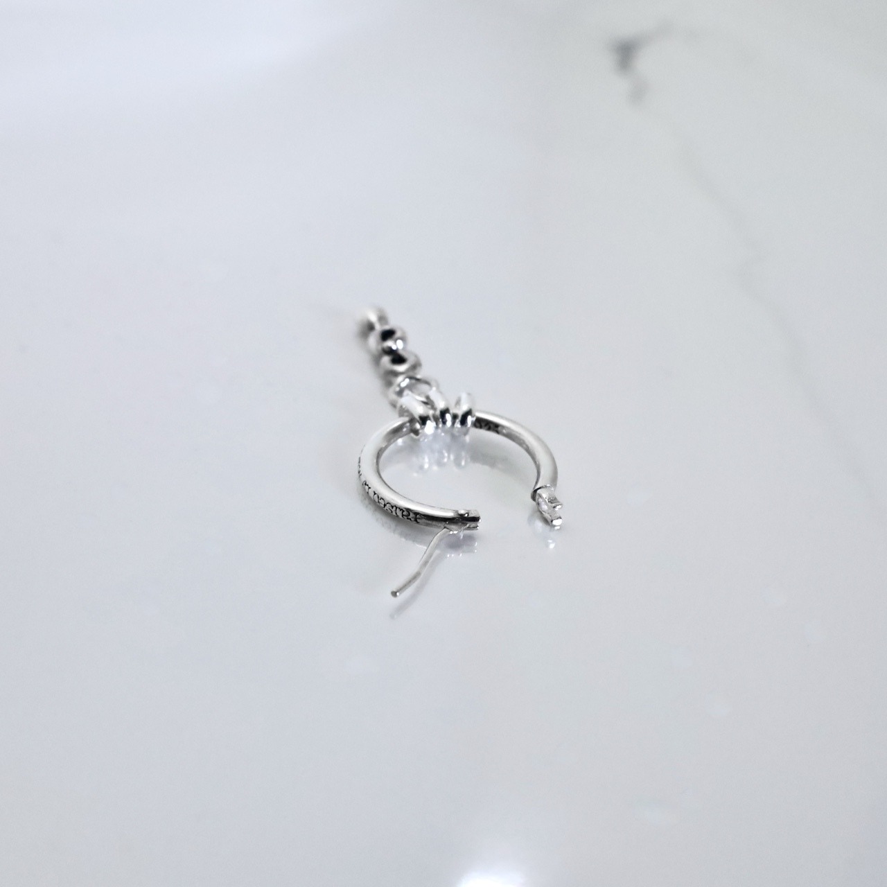 THIN HOOP -raised by wolves- [LARGE] with OVAL and TEARDROP / レイズド・バイ・ウルヴス シンフープ L ウィズ オーバル&ティアドロップ