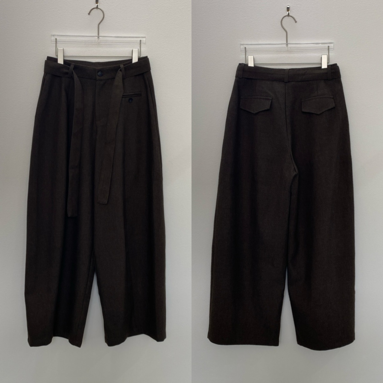 Tie belt wide curve PT/brown