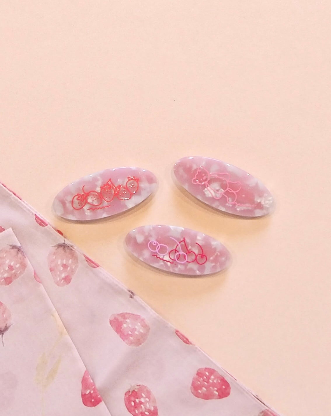 Her spring hair barrette