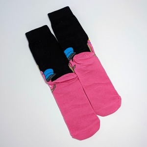 【 crew socks / クルーソックス 】『 The Simpsons / シンプソンズ / ホーマードーナツかぶりつき 』 靴下 / ソックス〚アメリカン雑貨 アメトイ〛