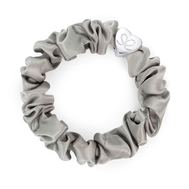 Silver Heart Silk Scrunchie Moonlight_SS-2-114