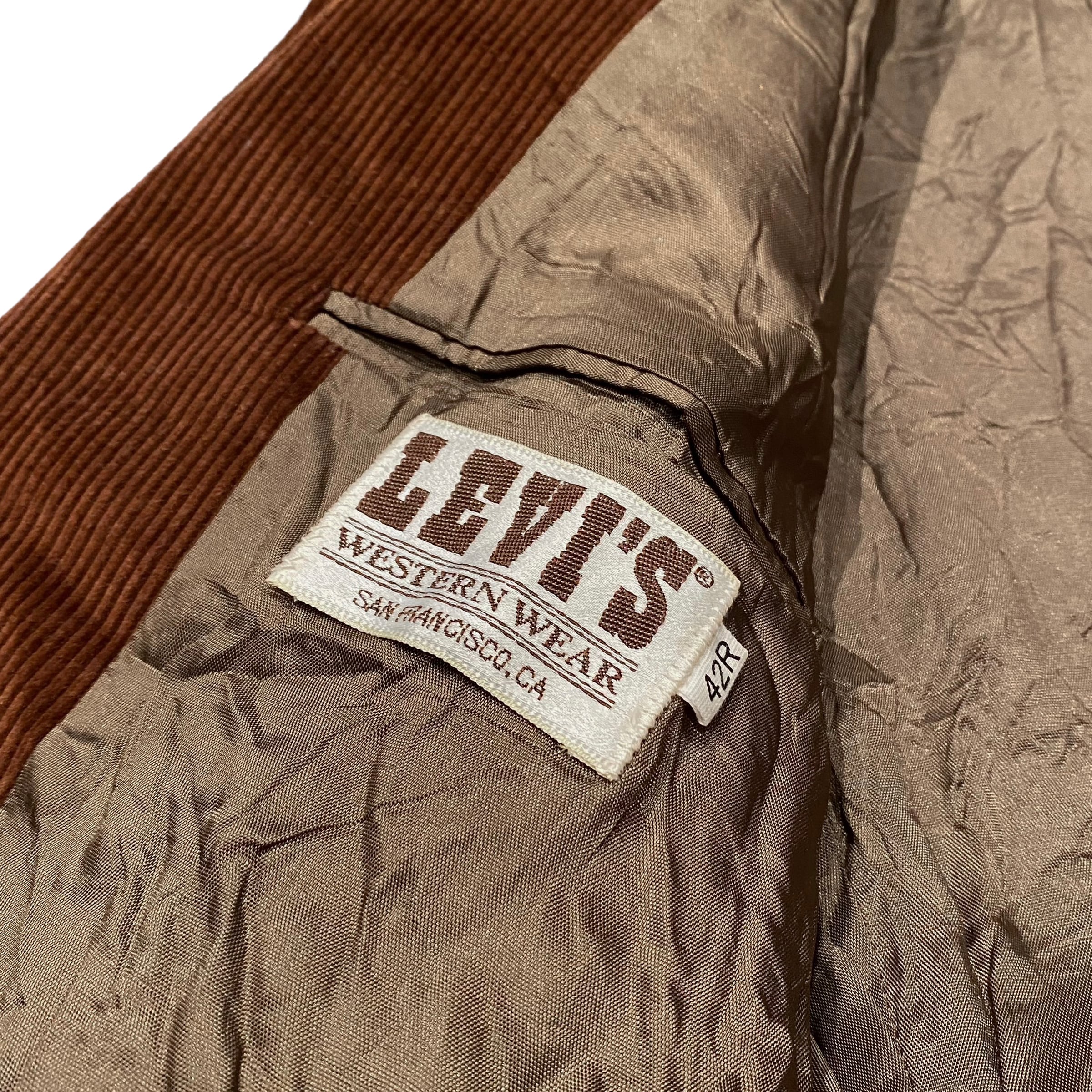 70's Levi's Western Wear Corduroy Tailored Jacket 42 / リーバイス
