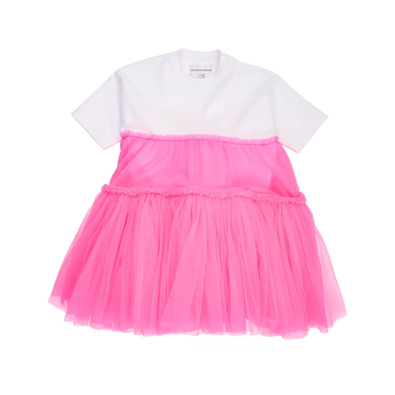 ＜CHRISTINA ROHDE＞ドッキング チュール ワンピース Dress No. 147（pink) - 1