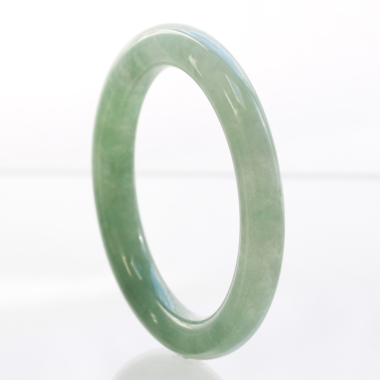 【内径 約54.2mm】ハイクラスバングル princess/clear A貨翡翠 jd_bg1296