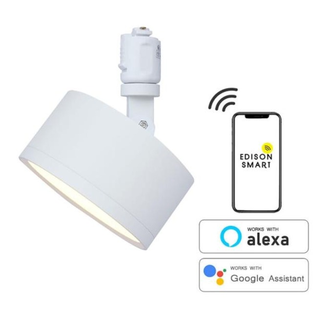 コストコ再販商品 Edison Smart（エジソンスマート）ミニシーリングライト ダクトレール用 アーム付き ホワイト RST-TL143LWH