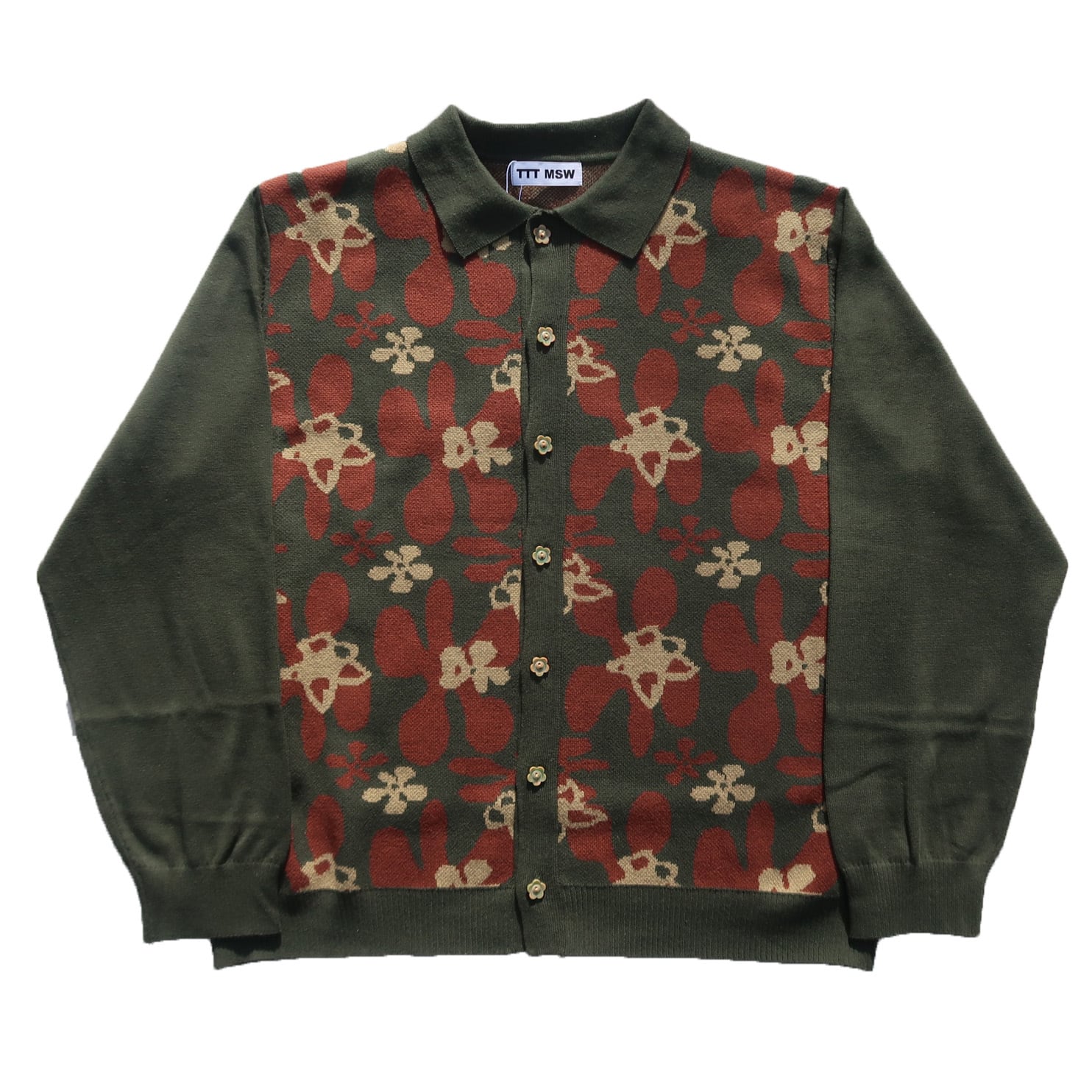 TTT_msw Flower camo knit polo ニットポロ 23ss - ニット/セーター