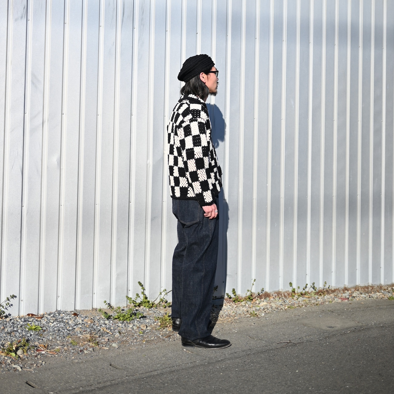 OLDJOE(オールドジョー)ハンドクロシェ編み ハバナシャツコーディネート