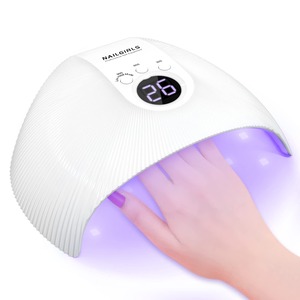 【特価処分】NAILGIRLS LED & UV ネイルライト 75W ジェルネイル用ライト uvライト レジン用 硬化ライト プロ用 人気 業界注目低ヒート機能 全ジェル対応 三階段タイマー 手足両用 ホワイト (White)
