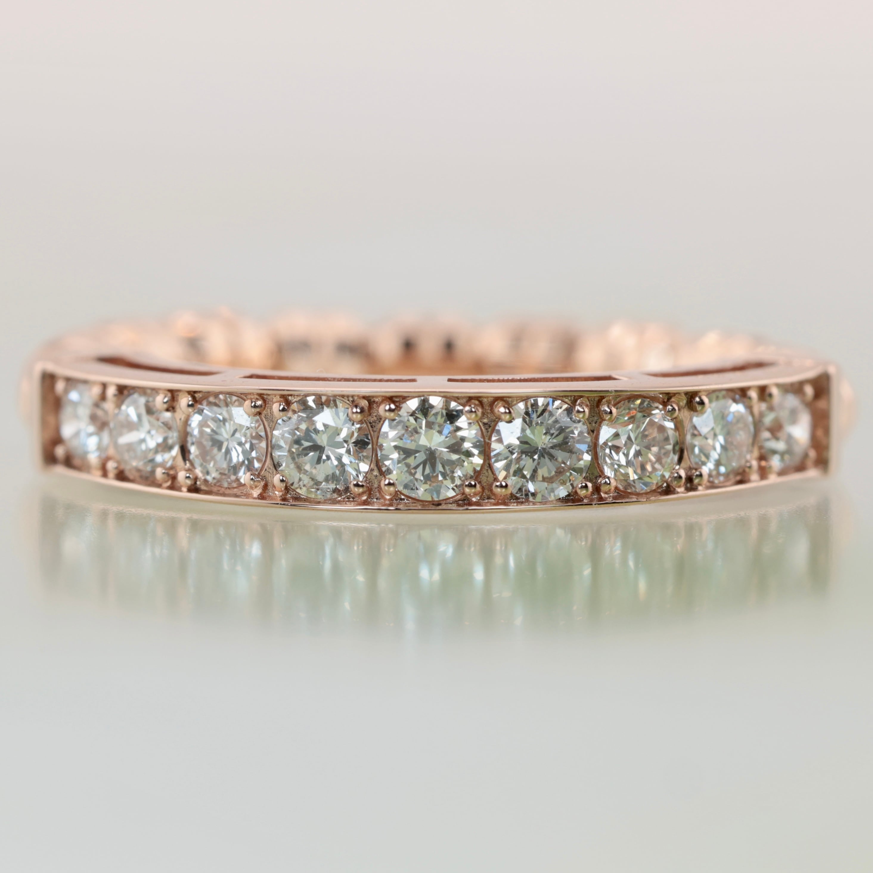 K18 PG 淡いブラウン ダイヤモンド 0.50ct リング サイズ調節可能 伸縮