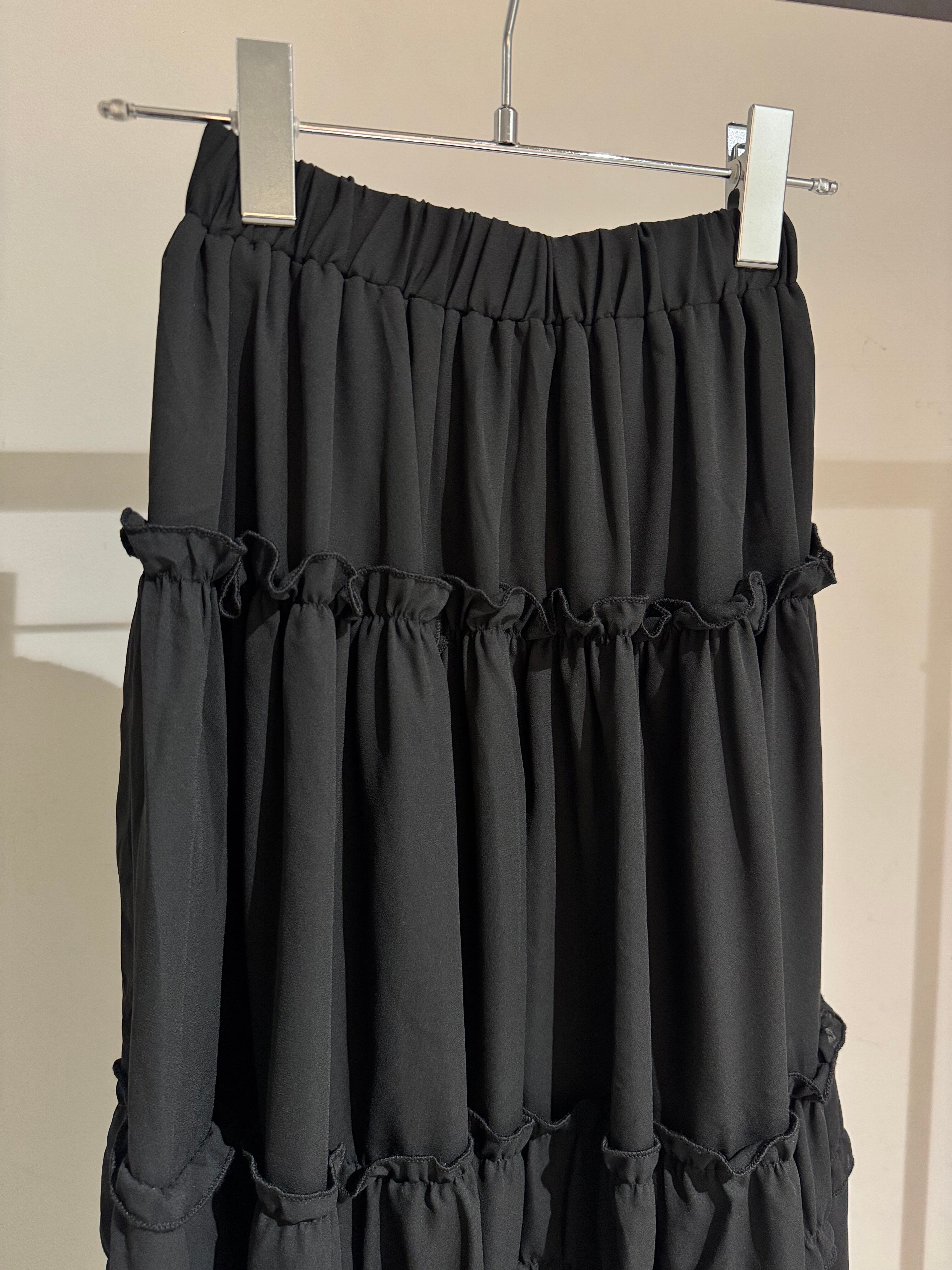 chiffon tiered skirt