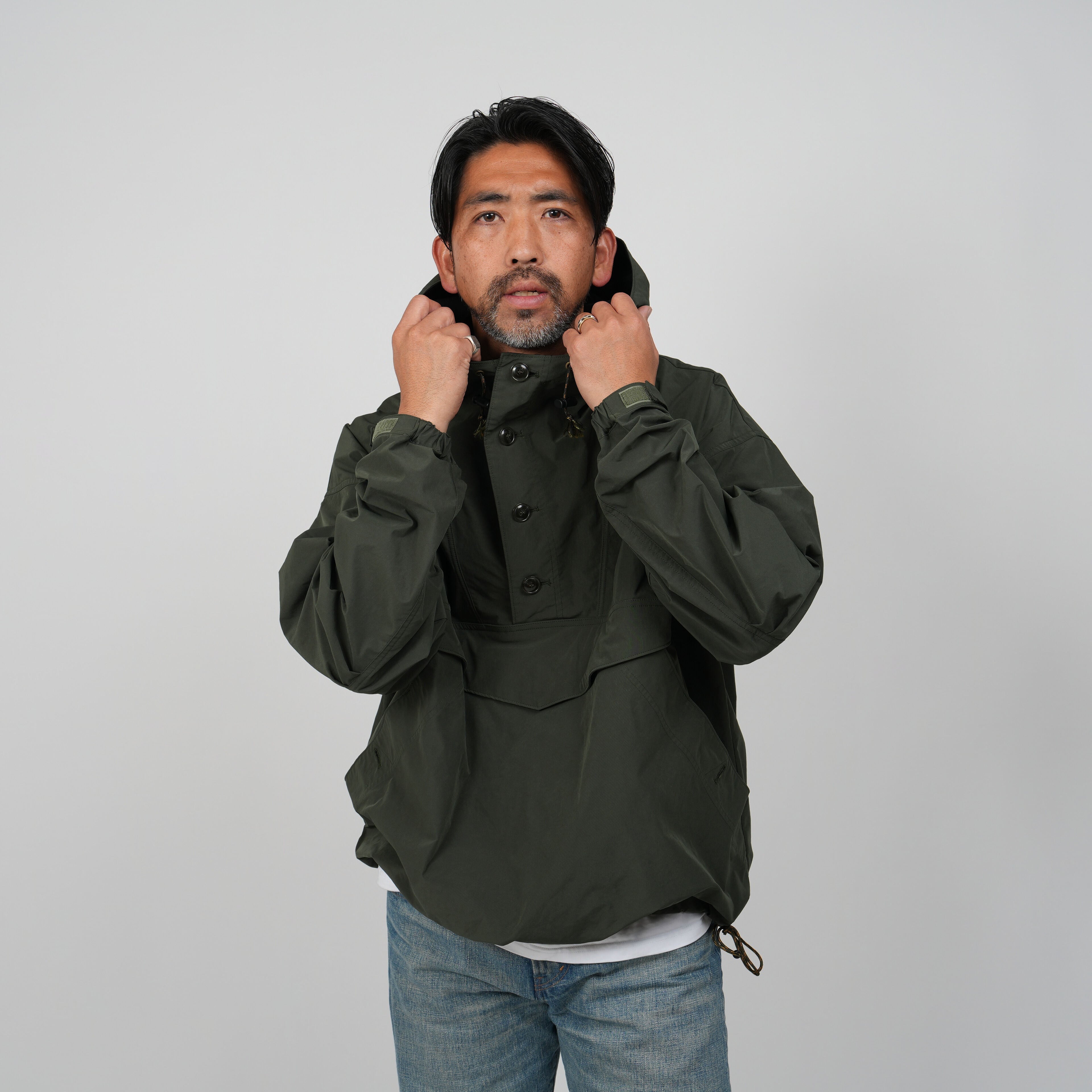 KAJA FRONT BUTTON ANORAK HOODIE | KAJA