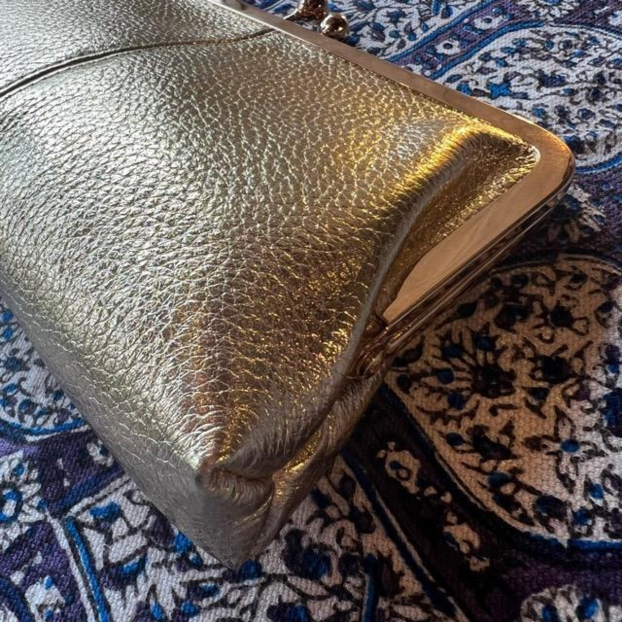TOPANGA Accessory　Metallic Clasp Wallet 　Gold　メタリック　がま口　　ゴールド　　メタリック　財布　アクセサリー　　持ち運び収納　ウォレット