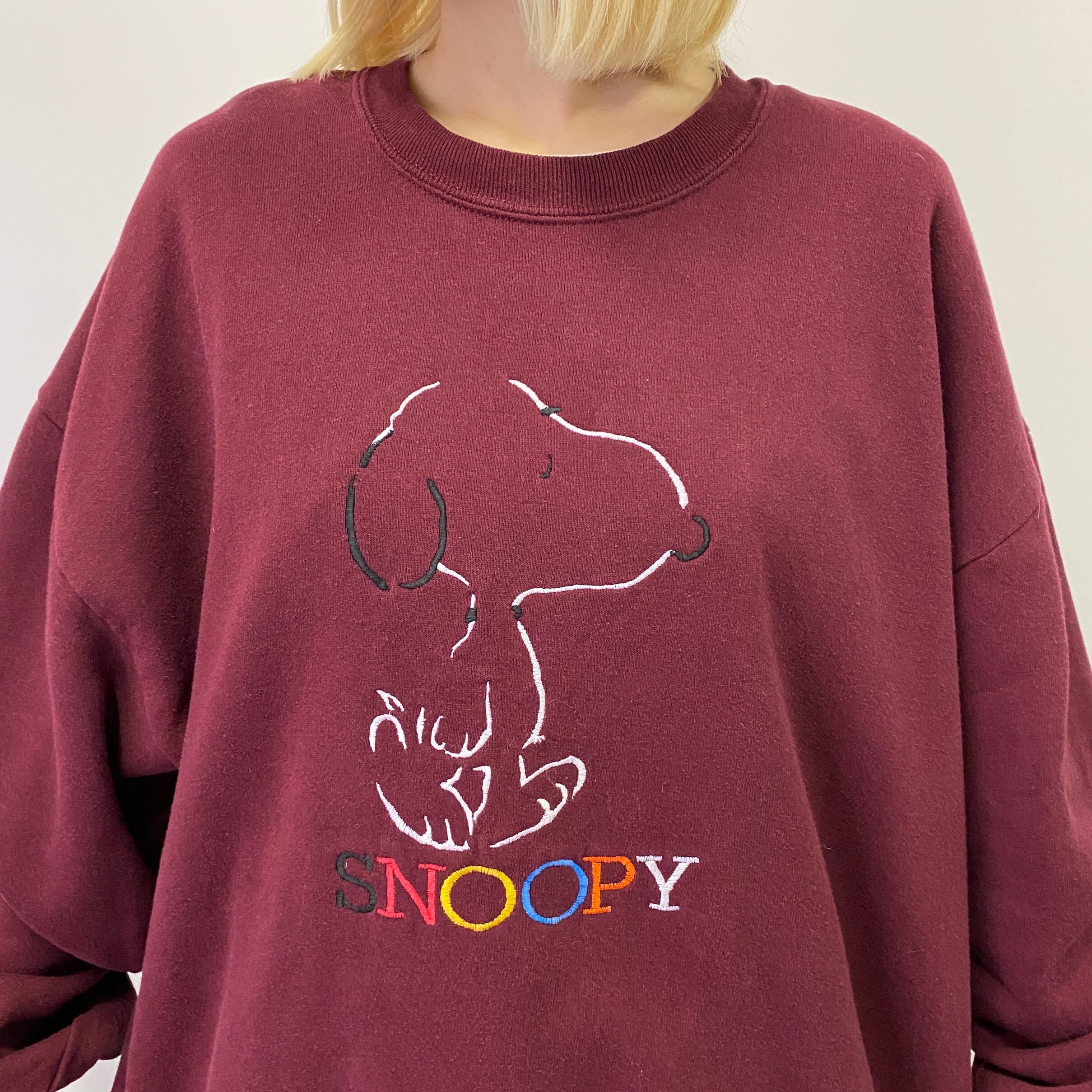 90年代 ビンテージ SNOOPY スヌーピー PEANUTS ピーナッツ 刺繍 