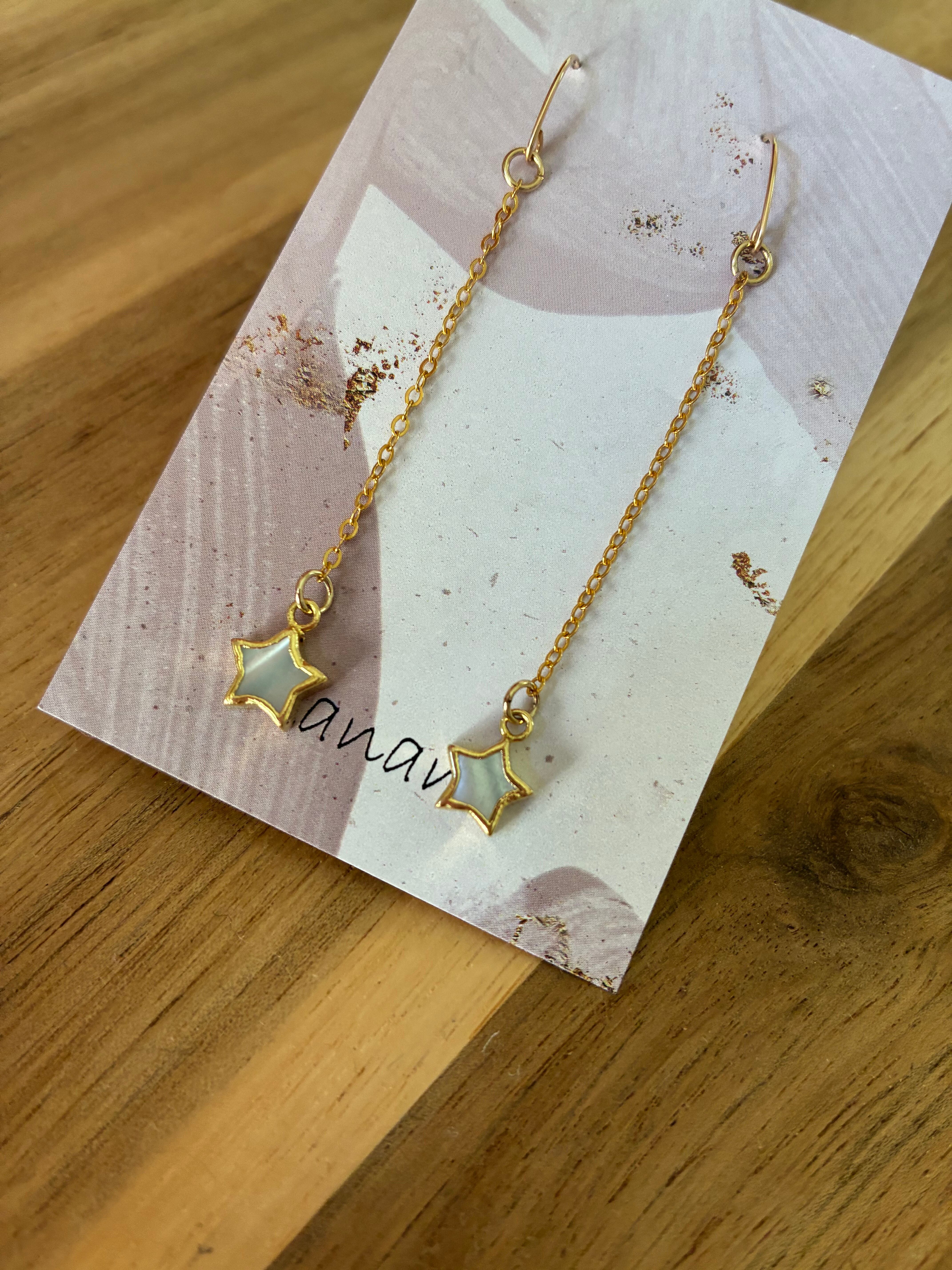 コッパーオパールとケシパールのピアス 14kgf | kanani