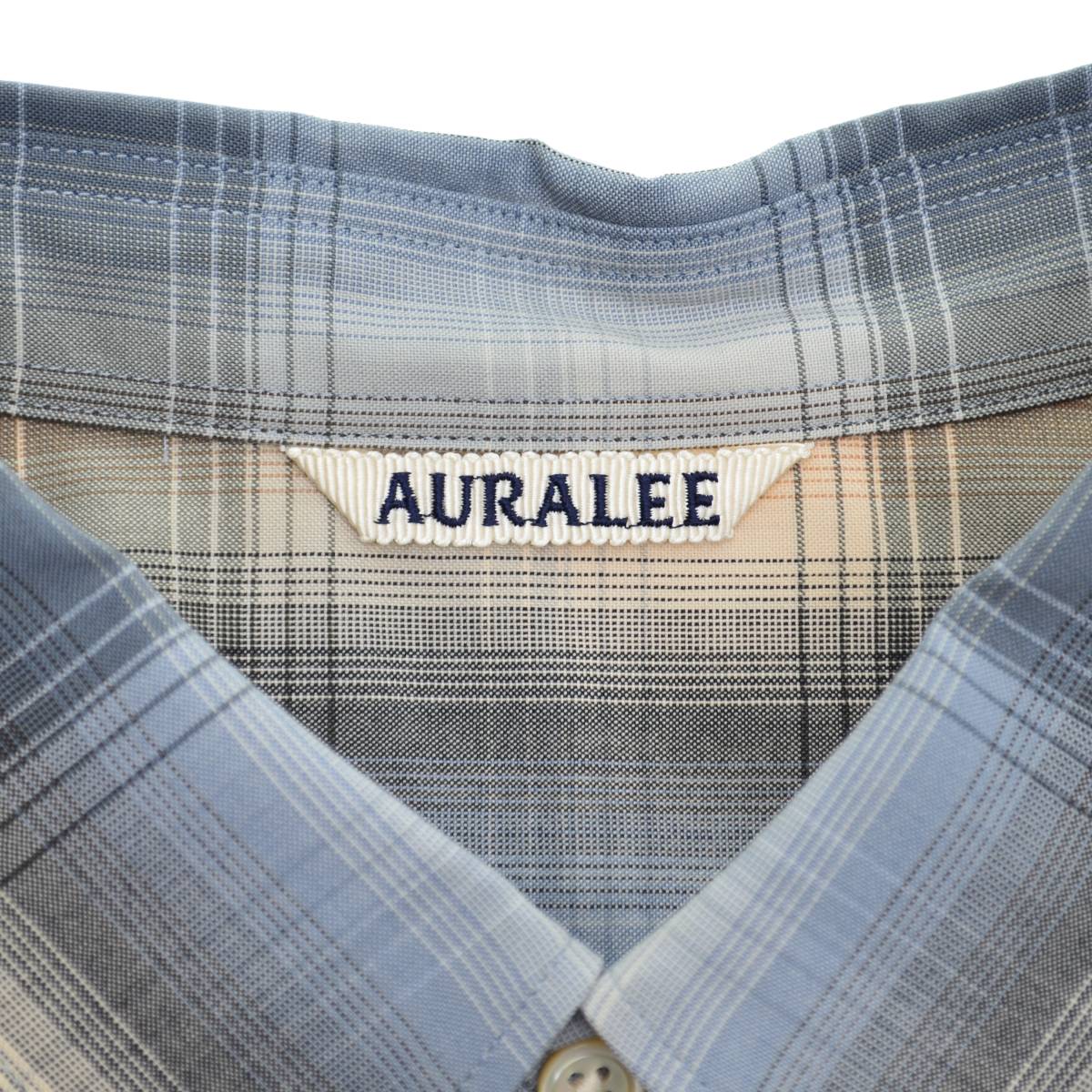 AURALEE 20AW スーパーライト　ウール　チェック　シャツ　オーラリー