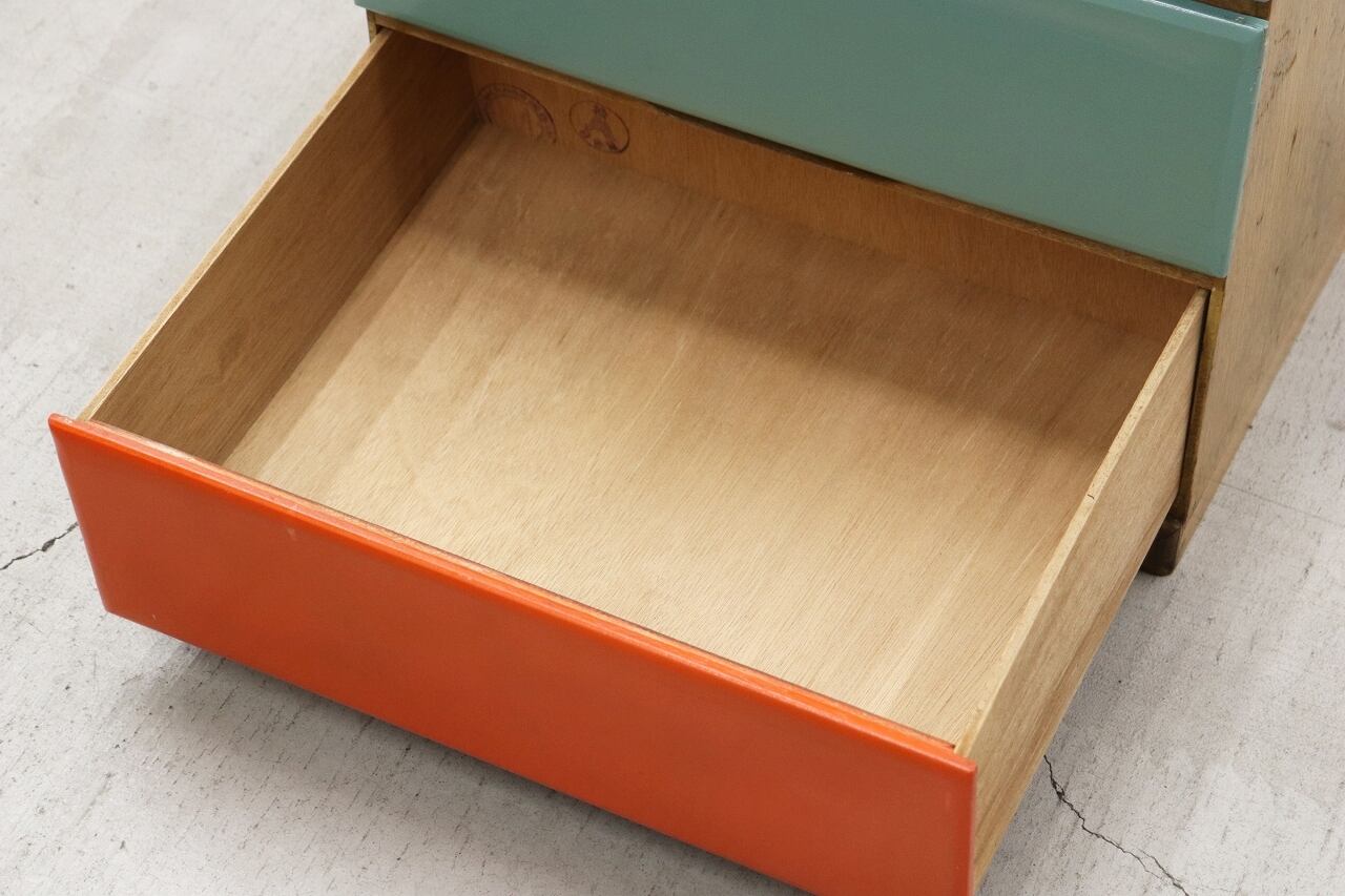 沼津店】 レトロ ポップ カラフル チェスト 箪笥 たんす 収納 仕分け