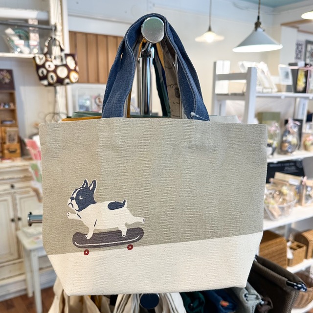 キャンバス地ミニトート　ブルトンスケート