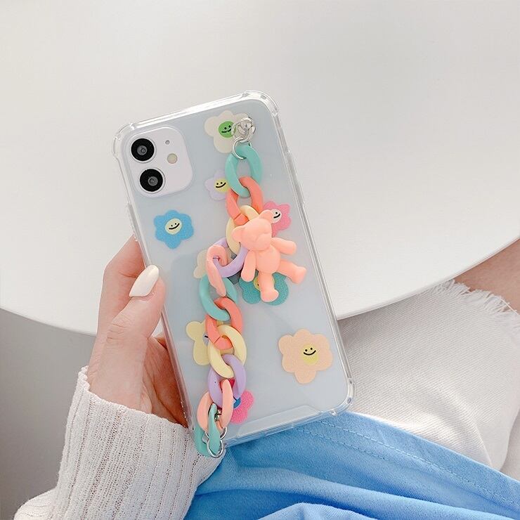 送料無料 可愛く保護する Iphoneケース 手書き風 イラスト ガーリー ポップ くまさん テディベア Lamitte Deco トレンド 韓国ファッション ショップ Base店