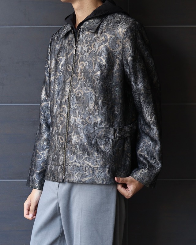 full graphic zip up blouson