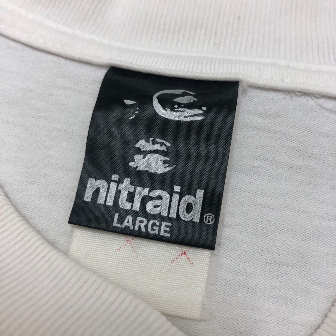 NITRAID/Face print Tee/L/フェイスプリントT/Tシャツ/ホワイト/ナイト 