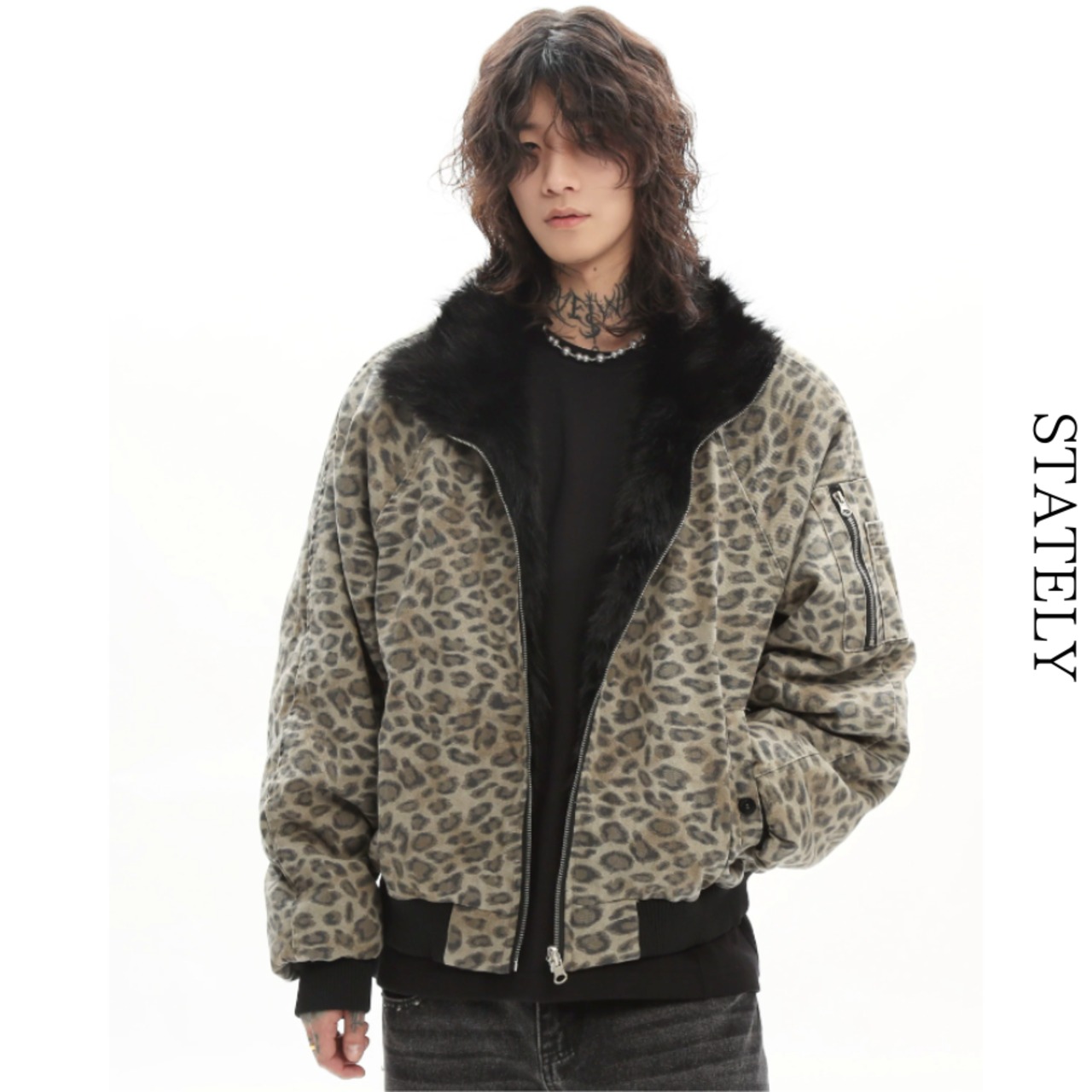 Reversible Leopard ファージャケット/2color_O46・画像2