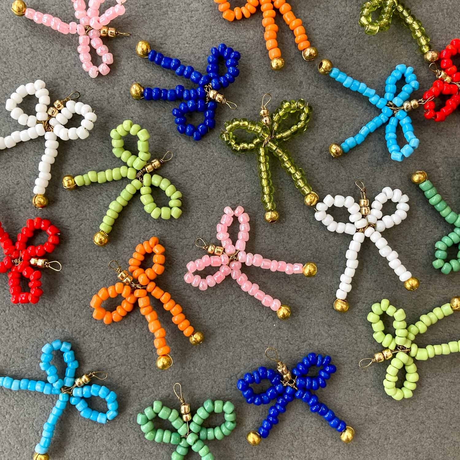 ゆらゆらチャームリボン♡カスタムボールペン☆オリジナルビーズ