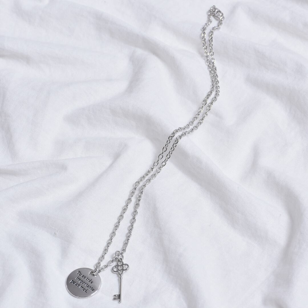 クローバーKEY+メッセージプレート ネックレス | VOLCAN&APHRODITE