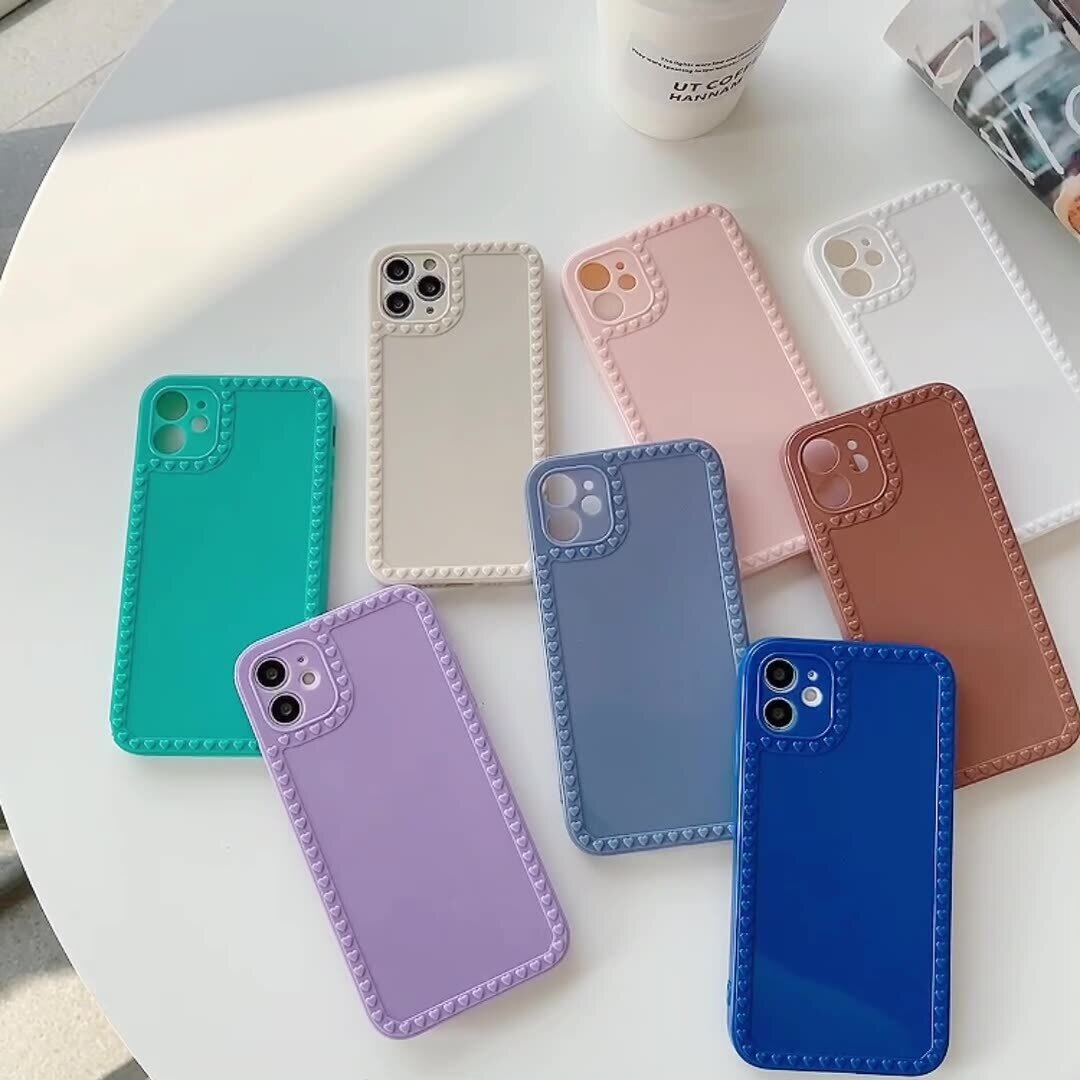 【再販】8色から選べる❤︎シンプル ハートライン ベーシック スマホカバー 8color ND-14510