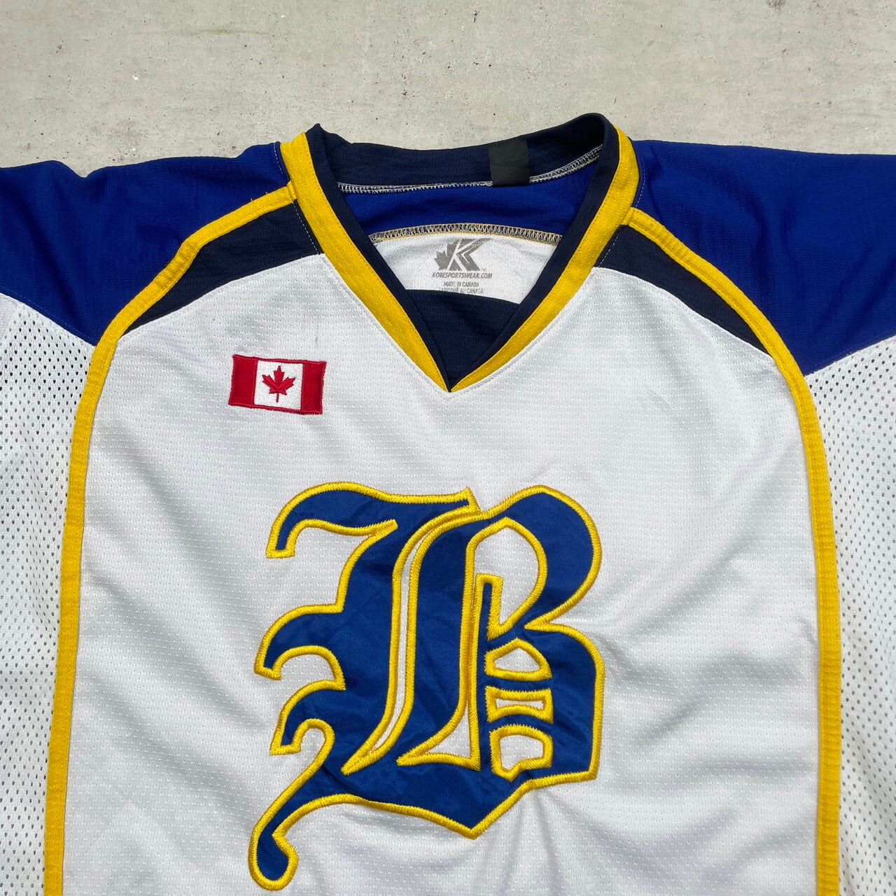 BRAMPTON HOCKEY メッシュ ホッケーシャツ ワッペン メンズL相当 古着