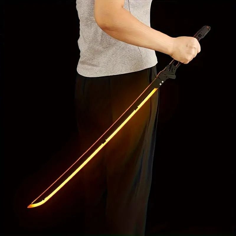 サイバーパンク カタナ LED 刀 ソード 発光 コスプレ ハロウィン コスプレ ハロウィン ハロウィーン 仮装 パーティー オレンジ サイバーパンク