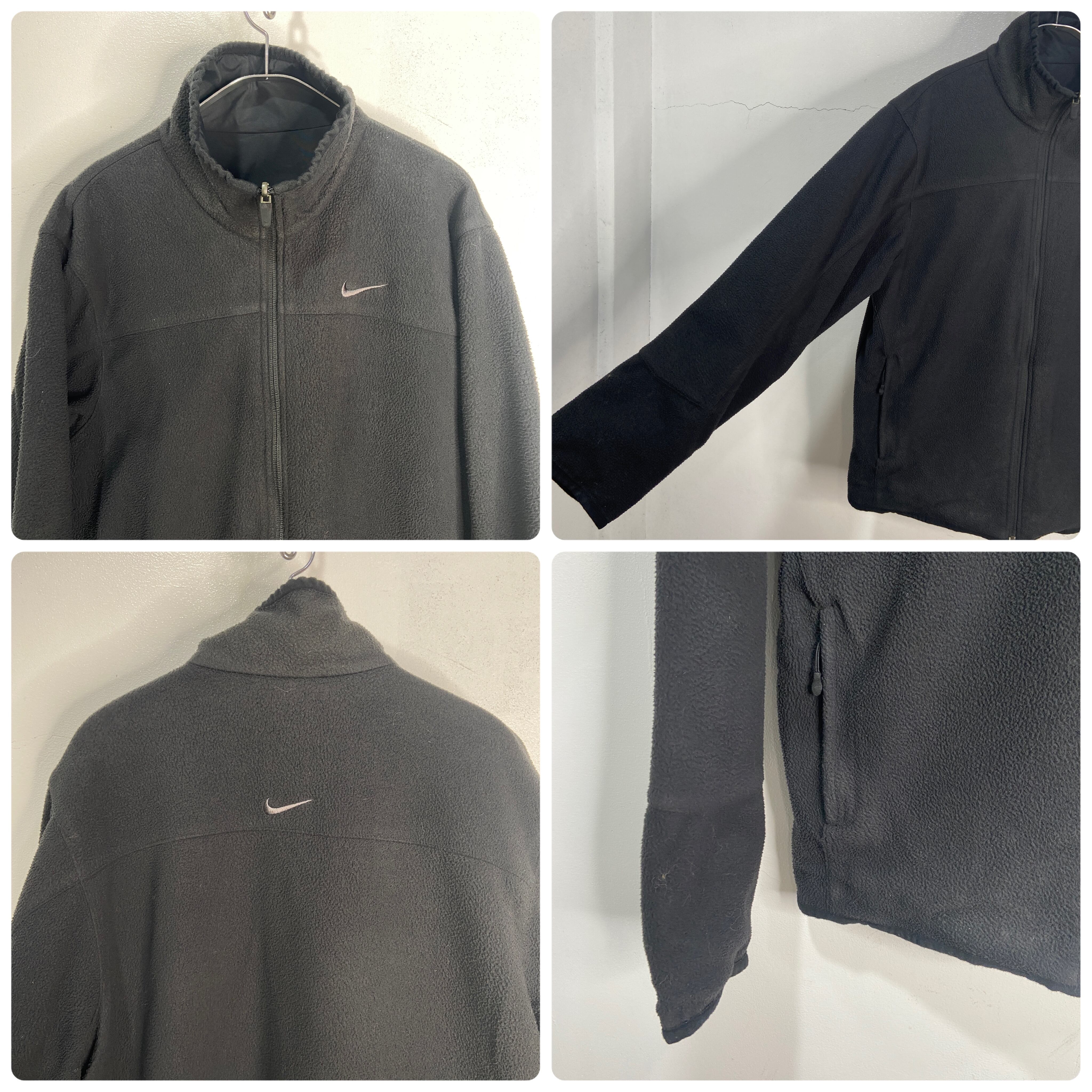 NIKE ナイキ リバーシブルナイロンジャケット フリースジャケット 黒 M 