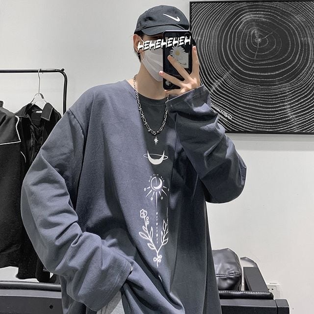 予約販売】ロンT シャツ 長袖 メンズ 落ち肩 シンプル 無地 ゆったり