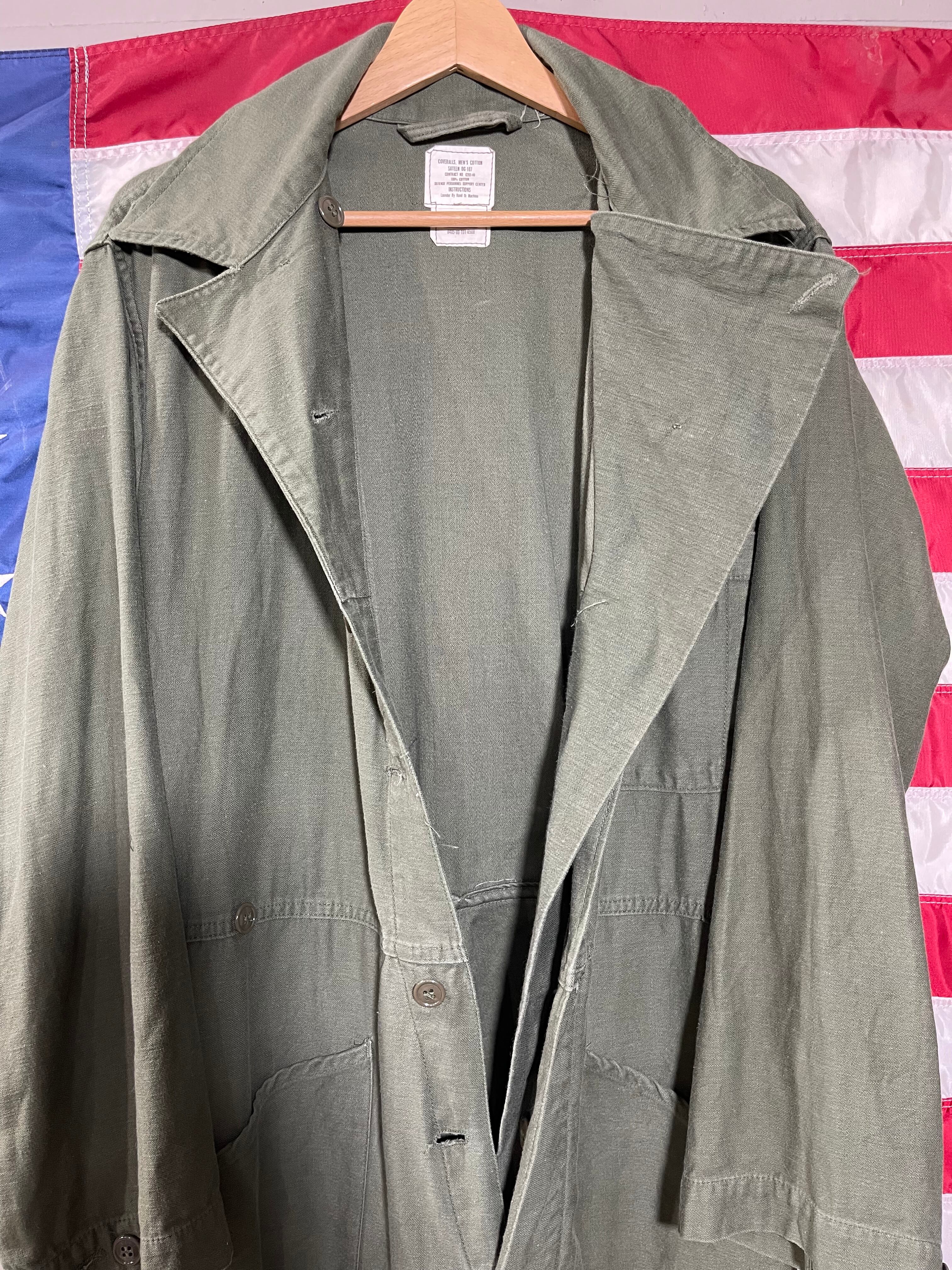 米軍放出品/OD/オリーブドラブ/カバーオール/Msize/つなぎ