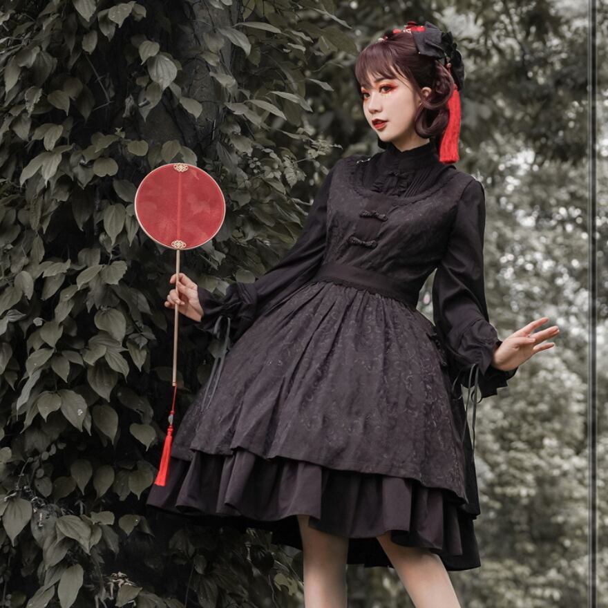 コンカフェ 衣装 チャイナ風 ジャガード織り 高級 豪華 JSK ジャンパー