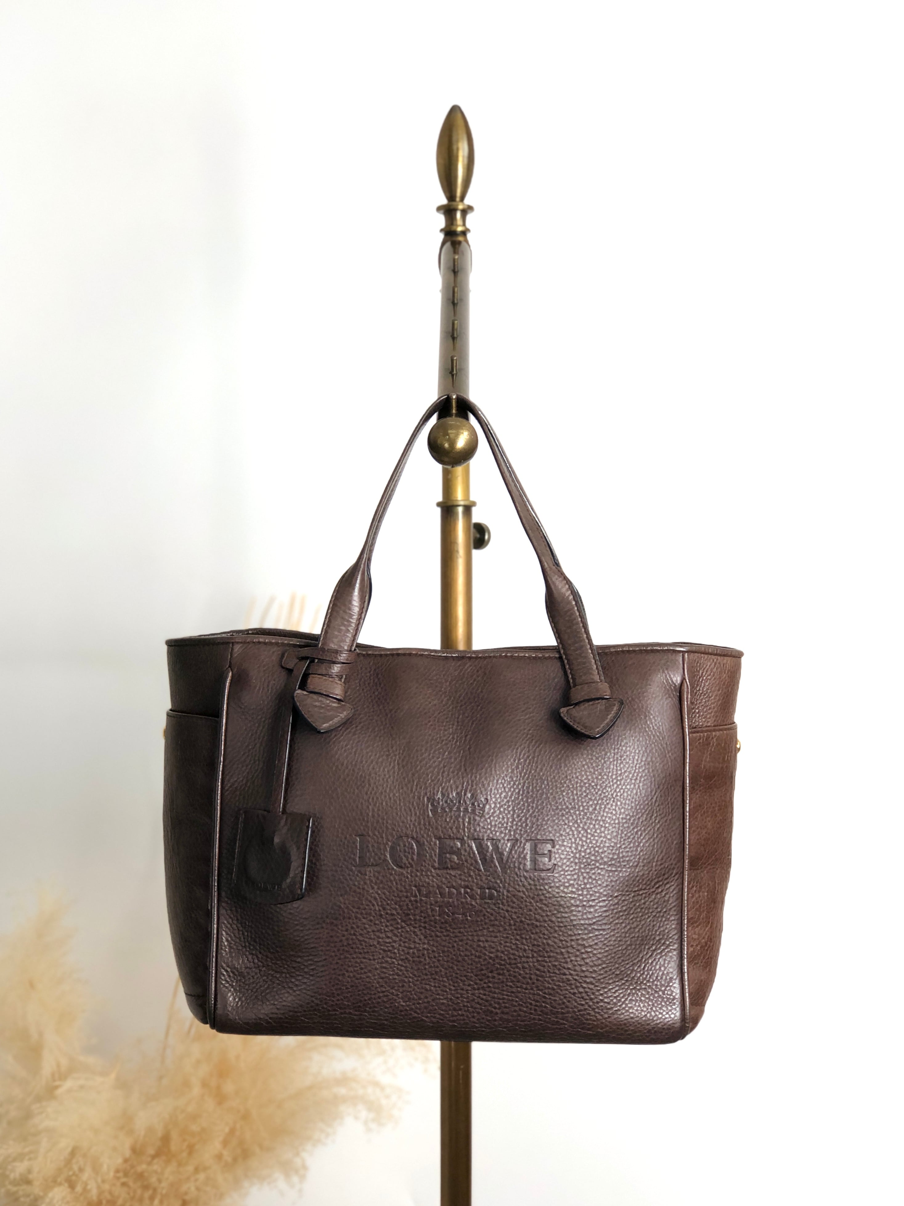 LOEWE ロエベ トートバッグ ブラウン　ヘリテージ LOEWE ロエベ ヘリテージ トートバッグ ブラウン レザー vintage