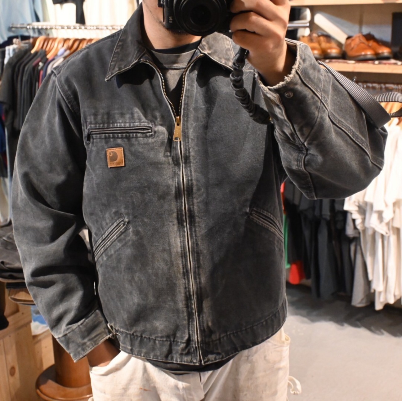 M ] Carhartt DETROIT JACKET Made in MEXICO BLACK カーハート 