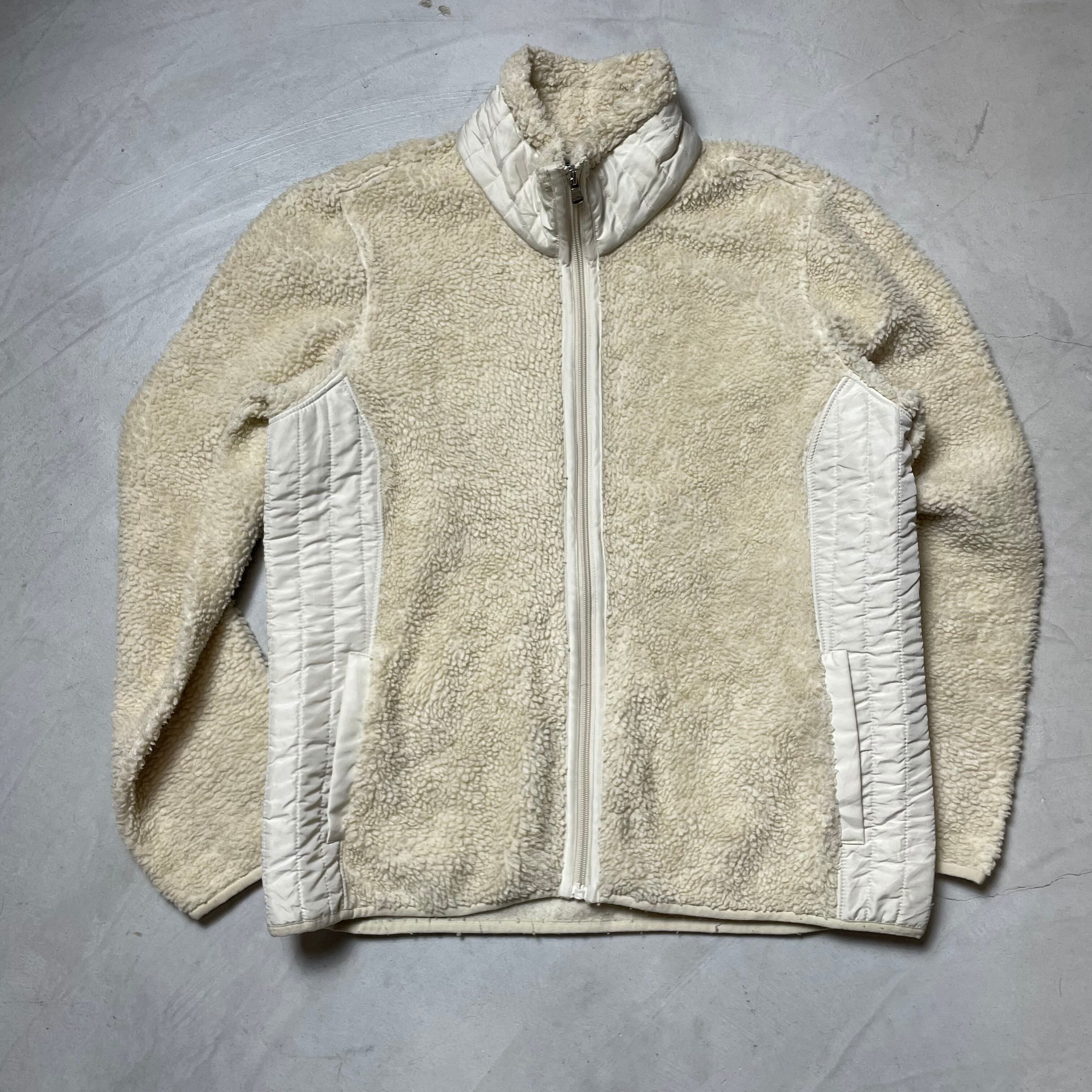 Ralph Lauren ラルフローレン フリースジャケット スイングトップ メンズL 古着 オフホワイト ビンテージ ヴィンテージ ジャケット【フリースジャケット】