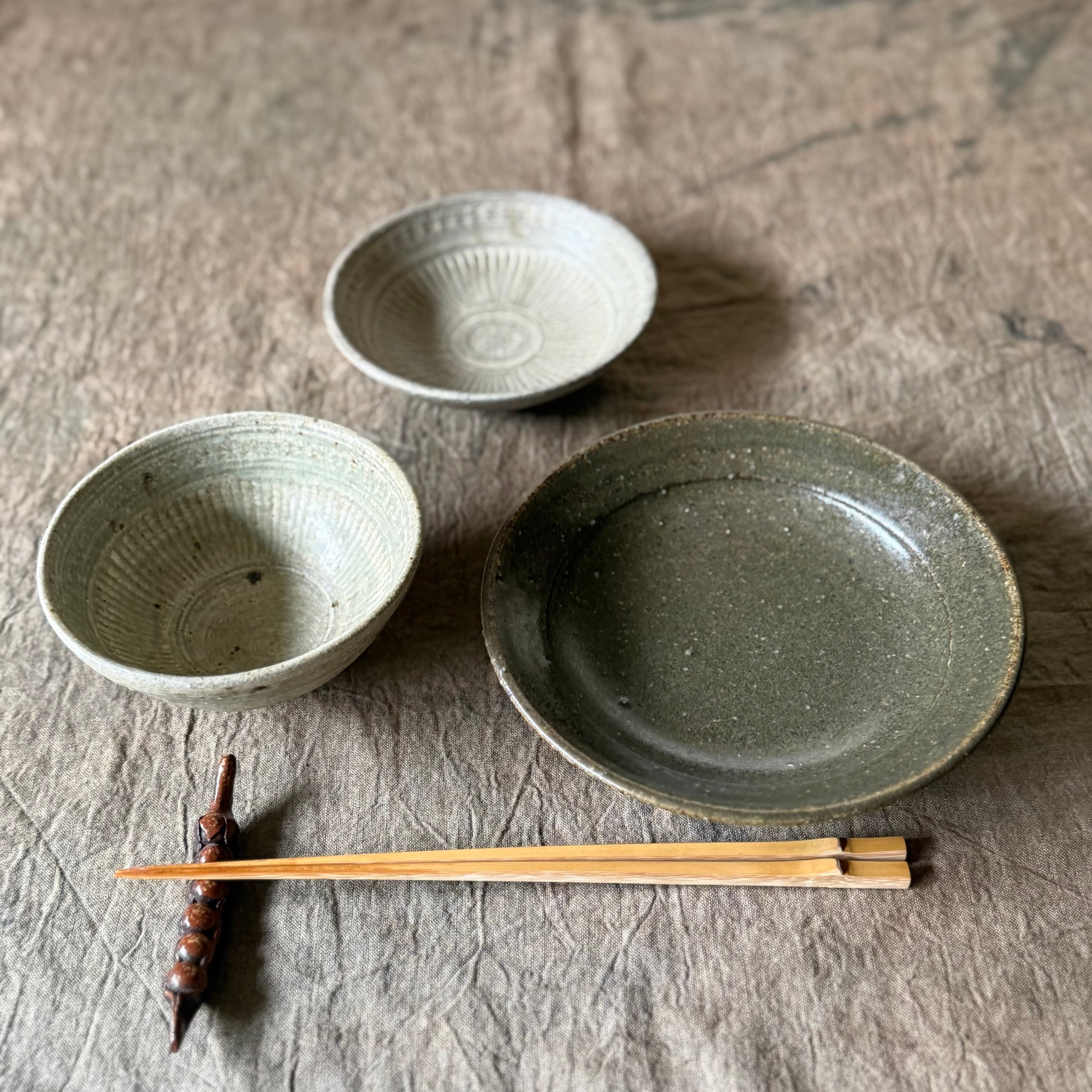 叶谷真一郎／鉄釉皿セット 叶谷真一郎 6寸皿 鉄 | gallery 一白