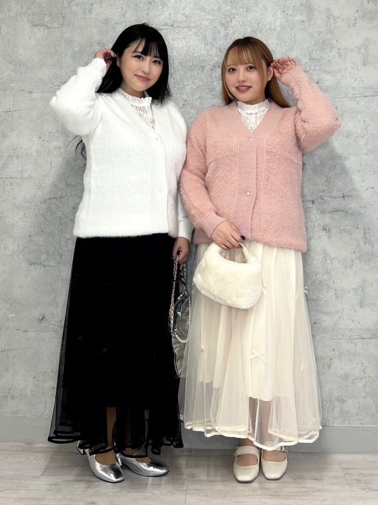 歩くたびふんわりなびく今っぽフェミニン リボンフレアチュール