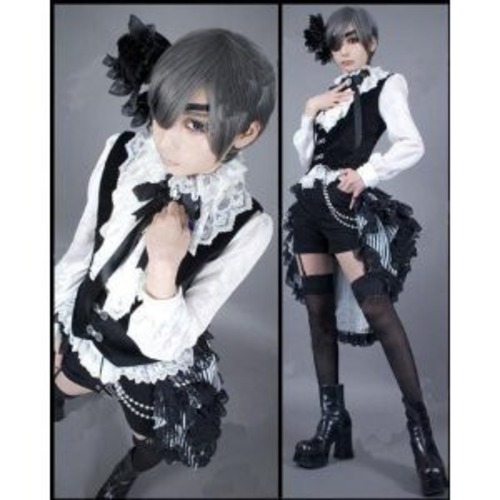 K1689b 　黒執事★ シエル・ファントムハイヴ   コスプレ衣装+ウィッグセット  cosplay　コスチューム ハロウィン　イベント