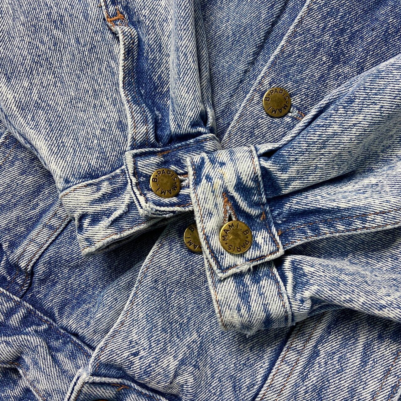 80年代〜 ユーロ MAMI B PARIS デニムジャケット ワッペンデザイン